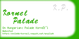 kornel palade business card